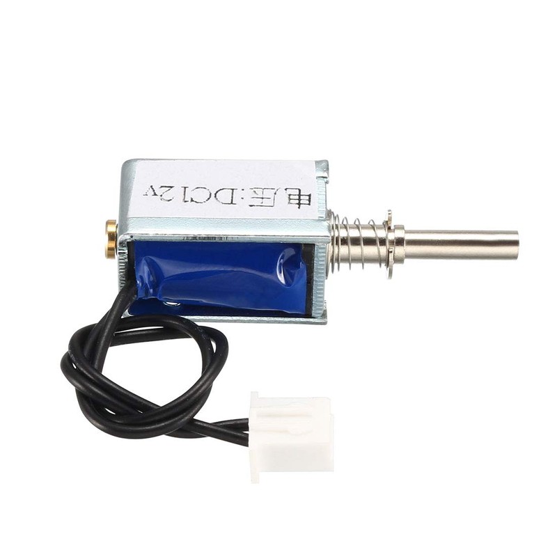 sourcing map DC 12 V Push Pull Type Mini Solenoid