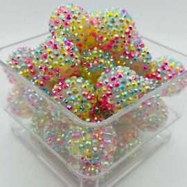 (ul) 20mm Acrylic Rhinestone Beads - 9pcs