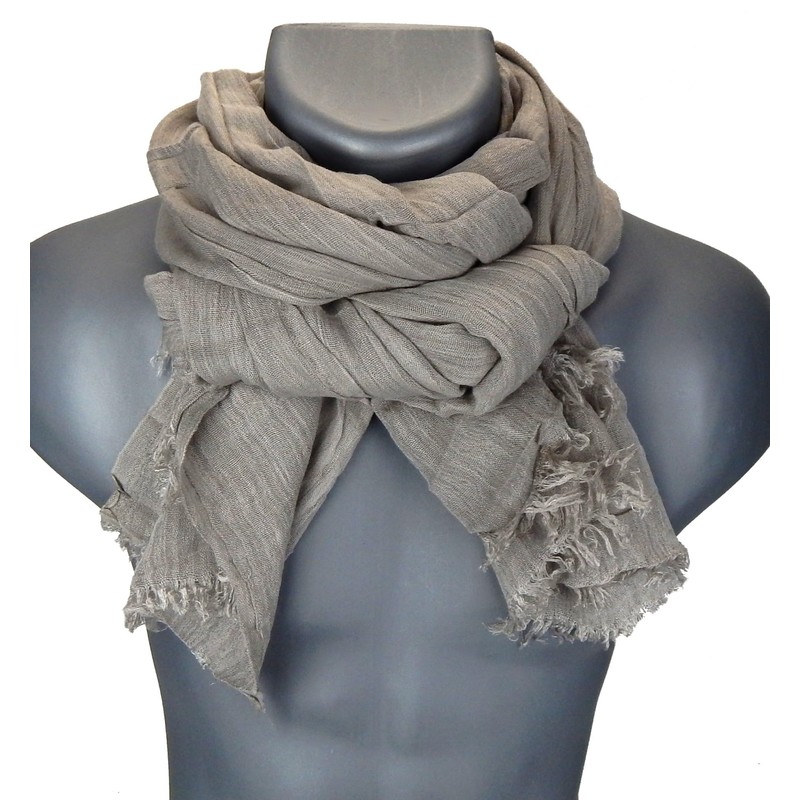 Ella Jonte Wide Men's Scarf in 3 Colours Blue Beige