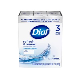 Dial White Antibacterial Soap, 4-Ounces Bars, 6 Count