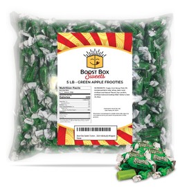 Green Apple Frooties Individually Wrapped Bulk Chewy Tootsie Roll Candy (5 Pound)