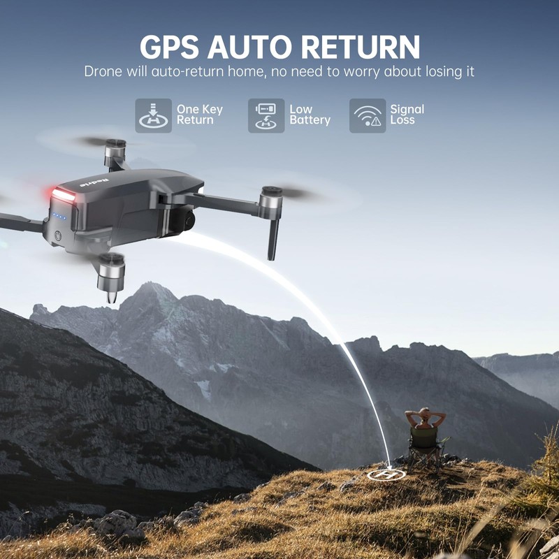 Drone with Camera 4K for Adults Beginners, Drone with GPS,