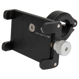 M-Wave Unisex – Erwachsene Bike Mount AL Smartphone-Halter, Schwarz, 60-95 mm