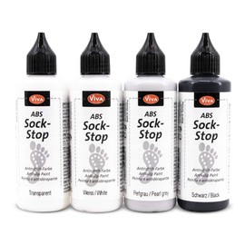 Viva Decor ABS Sock Stop Set (4 x 82 ml, Black is Beautyful) Stopper for Socks - Non-Slip Nubs for Socks - Socks Stop - Non-Slip for Socks - ABS Colour - Made in Germany