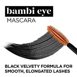Máscara de pestañas lavable LOreal Paris Bambi Eye, Doe Eyes, volumen duradero, longitud y realce, definición, sin grumos, sin manchas, lavable...    