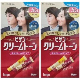 Vigen co 비겐 크림톤 염모제 60g x2팩 염색약 헤어케어 염색약 염모제 헤어케어 [6G-자연갈색] Co Bigen Cream Tone Hair Dye 60g x2 Packs Hair Color Care [6G-Natural Brown]