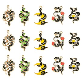 LiQunSweet - Colgantes de esmalte de estilos mixtos para mascotas, animales, insectos, flores, plantas, cruz para hacer joyas, No es una piedra preciosa