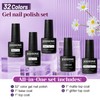 JODSONE 32+4 Pcs Gel Nail Polish Kit Soak Off Gel