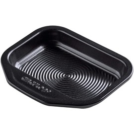 Circulon Ultimum Mini Oven Tray Non Stick - 17.3 x 14.4cm Baking Tray with Large Handle, Durable Carbon Steel, Freezer & Dishwasher Safe Bakeware, Black
