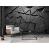 Cliouar-Black Geometric Figures 3D Wallpaper Mural 103" x 69"(Not Self-Adhesive)