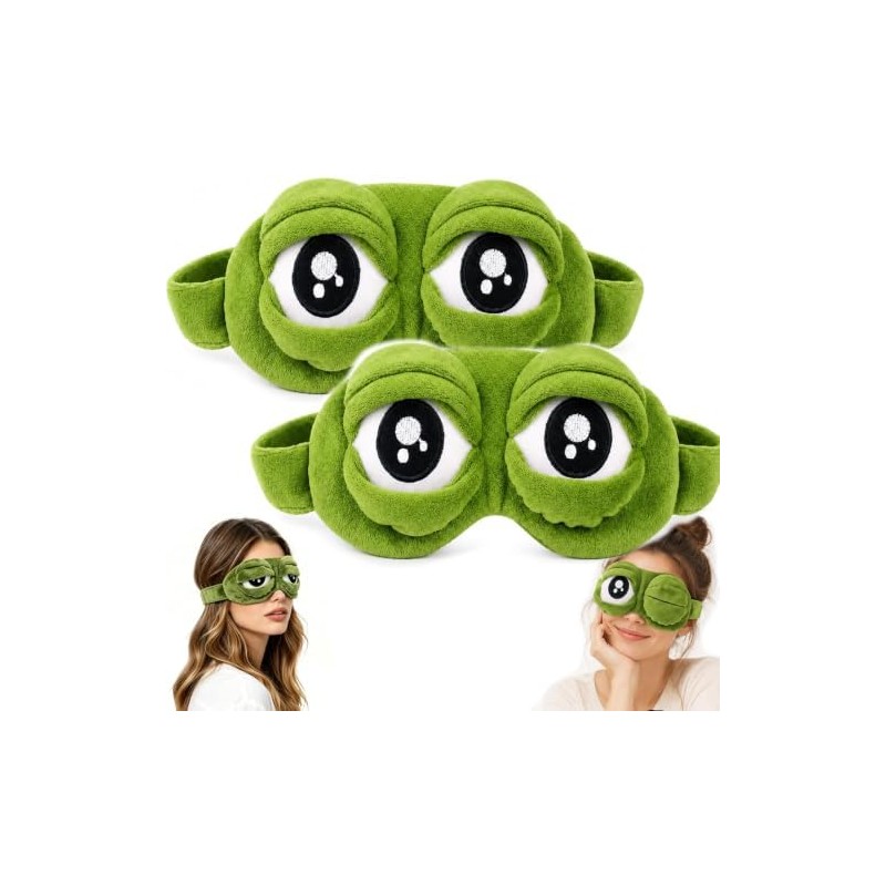 3D Frog Sleep Mask, Soft Contoured Sleeping Mask, Funny Frog