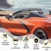 Carbon Fiber Rear Side Window Louver Cover Trim Compatible with