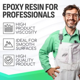CoatCast Epoxy Resin Pro 32 Oz Kit – Clear High-Gloss Finish for Coating Wood, Concrete, Stone & More | Strong, Durable, Self-Leveling | Perfect for Arts & Crafts, Table Tops & More!