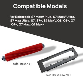 Main Brushe & Main Brush Cover Compatible with Roborock Robot Vacuums