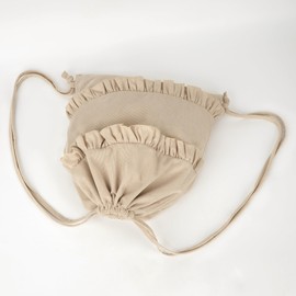 MilyaDE Straw Backpack Beach Bag Handmade Daypack Drawstring Bohemian Shoulder Bag for Women Travel Holiday, Cb-cord, khaki