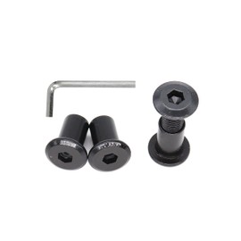 binifiMux Juego de 10 tornillos hexagonales M8 x 15 mm, color negro, con tuerca de taco de barril M8 x 15 mm