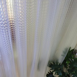 Tonnali Shower Curtain Liner Long 76 Inch, EVA Clear Vinyl Heavy Duty Extra Long Shower Liner 72 x 76 with 3 Heavy Magnets for Shower Bathroom, No Smell,3D Crystal (72" W x 76" L)