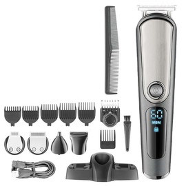 Mens Hair Clippers, Rechargeable Beard & Hair Trimmer For Men Grooming Kit Electric Shavers Hair Clipper Body Groomer Nose Ear Trimmer