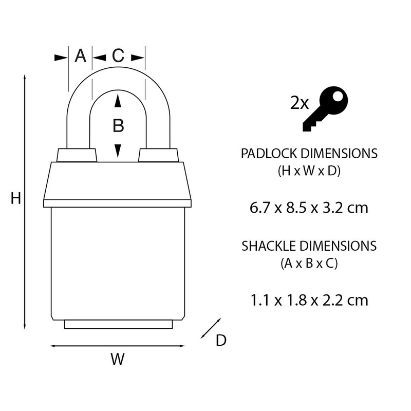 MASTER LOCK Heavy Duty Weatherproof Padlock [CEN Insurance Approved] [Closed