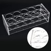 sourcing map 10-Well Acrylic Test Tube Rack Holder Lab Stand