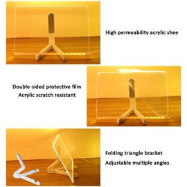 LALASTYLE LED Note Board, Acrylic Writing Message Board with 7 Colors Pen, Led Message Board, DIY Drawing Board with Stand for Office Cafe School Home (30 * 20cm)