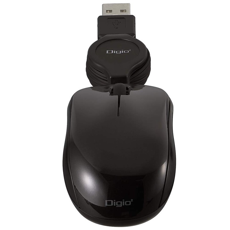 Nakabayashi Z8641 Digio2 Mouse, Small, Winding Wired, 3 Buttons, BlueLED,