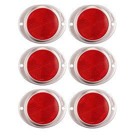 Peterson Manufacturing V472R Red 3" Aluminum Oval Reflector (6)