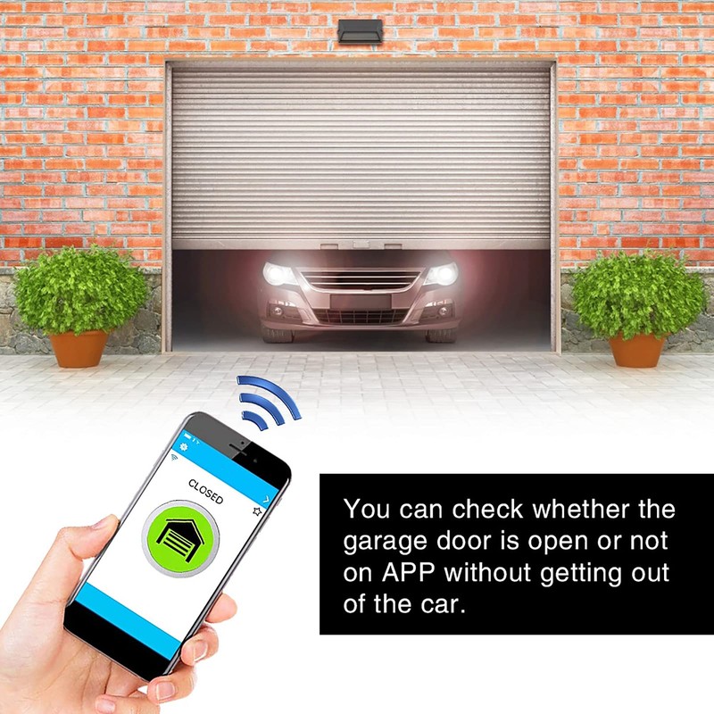 WiFi Garage Door Opener, Smart Garage Door Controller, Universal Multi-user
