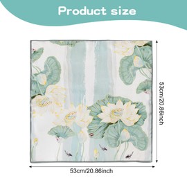 Zimoer 100% Mulberry Silk Women's Silk Scarf, Square Bandana Neckerchief, Versatile Headscarf, Gentle Hair Scarf, Elegant Accessory for Women, Fashionable Gift - 53 x 53 cm, Green