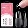 YSUVIN Nail Tips, Pack of 240 Fake Nails, Transparent, 12