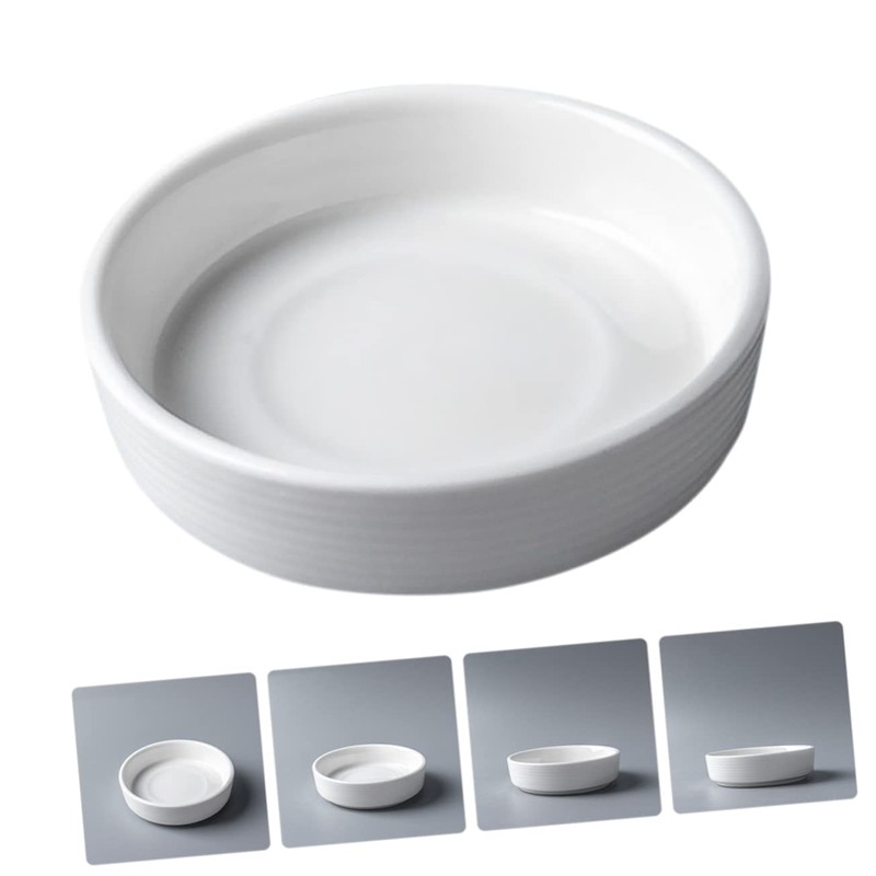 Ciieeo 4Pcs Ceramic Dipping Bowls Multi Function Spice Trays for