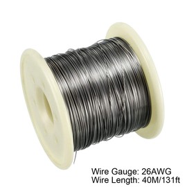 sourcing map Heating Wire 0.4 mm 26AWG Super Fine Cable FeCrAl Resistance Wire 131ft Length
