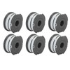 6pcs Weeder Replacement Spool 38.6ft 0.06in String Trimmer Replacement Spool