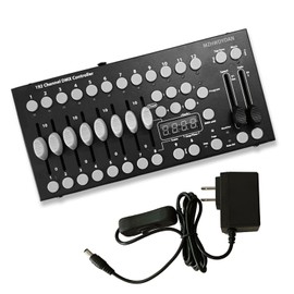  DMX Controller, DMX192 Console Mini DJ Light Controller Lighting Mixer Board Console for Light Shows Controller Panel Use for Editing Program1
