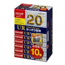 Maxell Audio Tape, Normal/Type 1, 20 Minute Recording Time, 10 Pack UR-20L 10P(N)