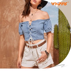 WHIPPY Women Braided Belt Skinny Casual Soft Faux Leather Woven Belt for Jeans Pants,Brown,S