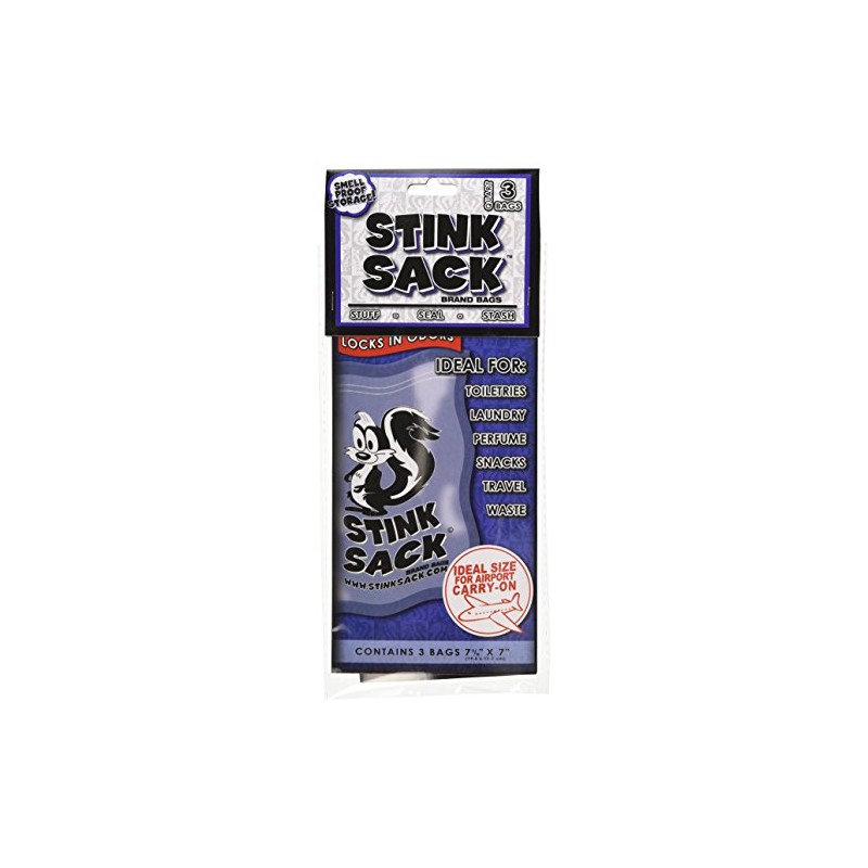 3pc Stink Sack Smell Proof Storage Bags - Black -