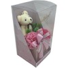 Q-FLA 799679 Soap Flower Bath Salt, Bear, Arrangement, Carnation, Beauty,
