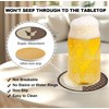Light Luxury Cat Monogram Ceramic Round Absorbent Coasters with Cork