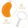 Holibanna Pack of 2 Simulation Fruit Orange Key Fob Artificial