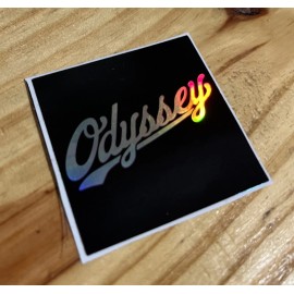 Chrome ODYSSEY Black & Chrome 3.5” BMX decal
