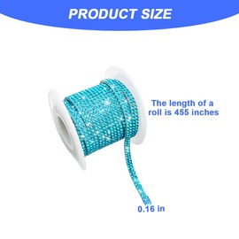 BELOMI Bling Car Trim Self Adhesive Strip, 16.4Ft Crystal Rhinestone Vehicle Dashboard Line Molding Stickers, Diamond Auto Interior Exterior Decor Accessories for Women Girls, Universal Fit（Lake Blue）