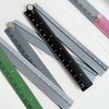 Generic 30cm Folding Aluminum Alloy Ruler, 0-300mm, Black, Perfect for