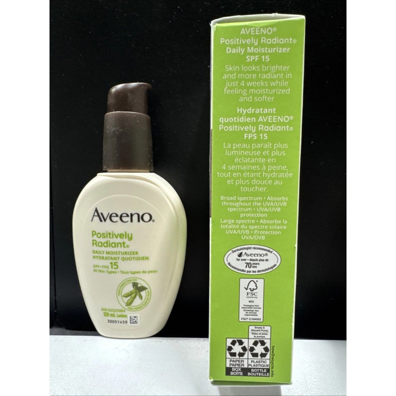 Aveeno 2x Aveeno Positively Radiant SPF 15 Daily Moisturizer 120ml