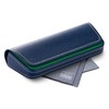 FEFI - Elegant glasses case in two-tone leather look, Green