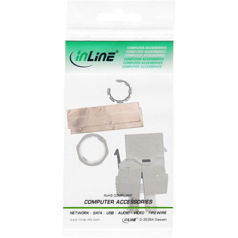 InLine 76202G Keystone RJ45 Socket SNAP-In Cat.8.1 Screw Cap