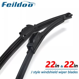 Feildoo 22"+22" Fit For Lincoln Mark VIII 1998-1993 Wiper Blades J/U (Set of 2)