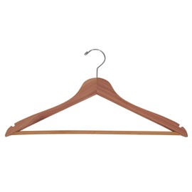 Household Essentials Red, Brown Solid Cedar Wood Hangers 12 Pack with Swivel Hook, 9.1" L x 16.9" W x 0.4" H