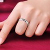 Meixao Unisex Solid 925 Sterling Silver Highly Polished Wedding Ring