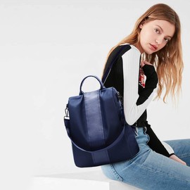 NICOLE & DORIS Backpack Women Fashion Backpack for Ladies Casual Rucksack Waterproof Anti-Theft Daypack Shoulder Bag Large Capacity Blue